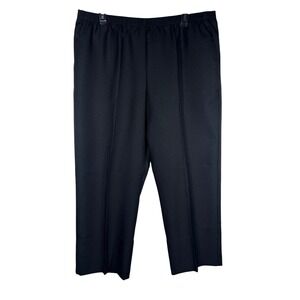 Alfred Dunner Classics Black Elastic Waist Pull On Petite Short Pants 18P NEW